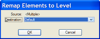 Åbn Level Manageren > Højreklik på de levels, hvor de elementer der skal flyttes > Vælg Remap Elements > Vælg det level de skal ligge på. 23.