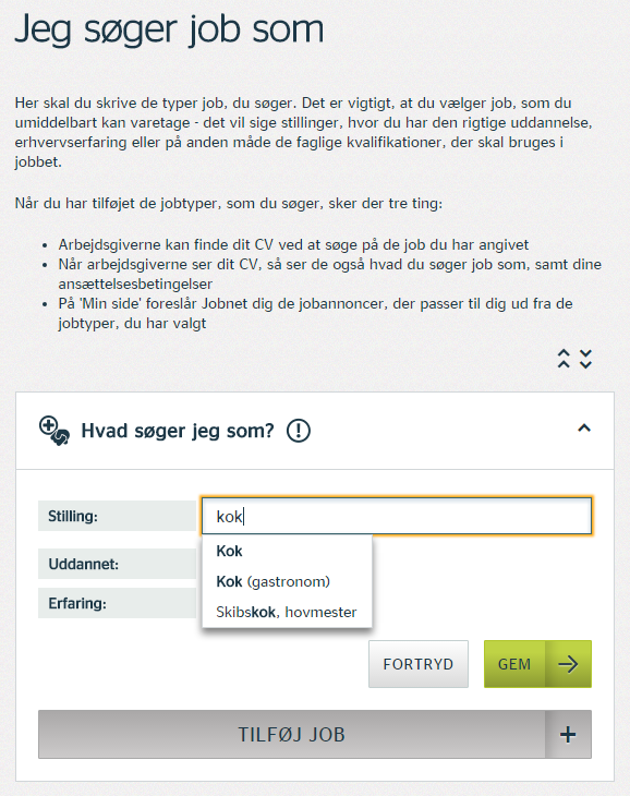 Opret dit CV Når du skal oprette dit CV, skal du logge ind på www.jobnet.dk. Derefter klikker du på 'MIN JOBSØGNING' i den sorte menu øverst på siden.