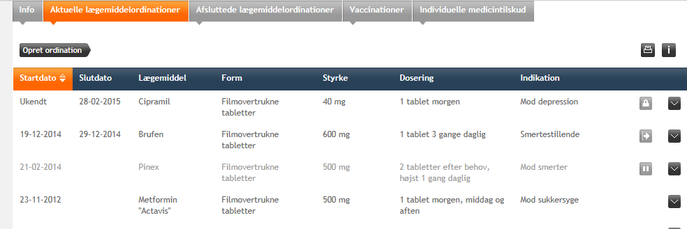 Dosering kan angives som efter skema i lokalt system (doseringstypen skal samtidig angives) 11/36 Medicintilskud Recept Detaljer på en eksisterende