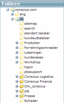 Deployment Træet Deployment Træet er placeret i venstre side af skærmen, og ligner et filsystem som f.eks. Windows Stifinder. Al indhold i CMD er afbildet og systematiseret i deployment træet.