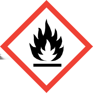 I overensstemmelse med Forordning (EF) Nr. 1272/2008 Flam. Liq. 3, H226; EUH205; 2.2. Mærkningselementer Mærkning iht. EU direktiv 1999/45/EF R-Sætning(er) R10 R67 Brandfarlig.