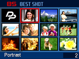 Brug af BEST SHOT Hvad er BEST SHOT? BEST SHOT giver dig en samling scener, der viser en række forskellige typer optageforhold.