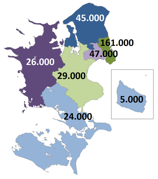 I Gentofte, Lyngby-Taarbæk og Frederiksberg er der ligeledes en høj andel LVU eren blandt de nyuddannede (47-58 pct.), mens andelen i de øvrige kommuner er væsentligt lavere (15-34 pct.). Ledigheden blandt nyuddannede udgør 21-28 pct.