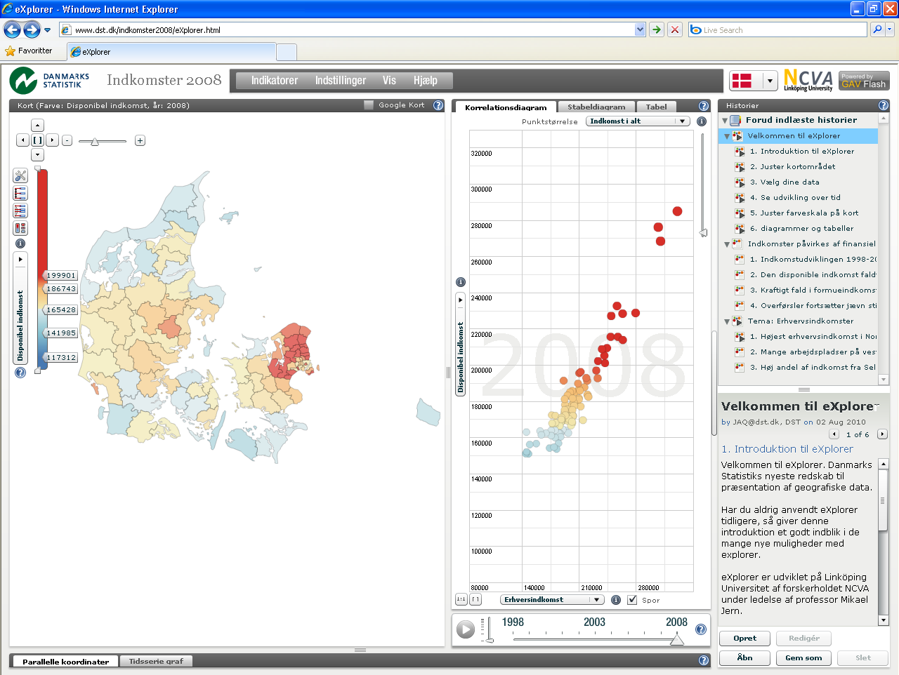 explorer 143 Muligheder med explorer På Danmarks Statistiks hjemmeside findes et redskab til præsentation af geografiske data. Du har adgang til disse interaktive danmarkskort på www.dst.
