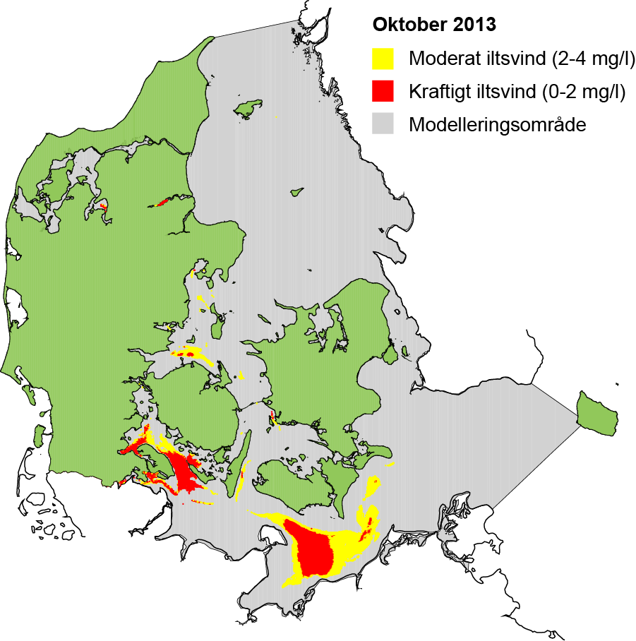 Iltsvind i de indre farvande i september-oktober 2013 Figur 1. Kortet viser de stationer i 2013, hvor iltforholdene er undersøgt af danske, svenske og tyske institutioner fra 19. september til 23.