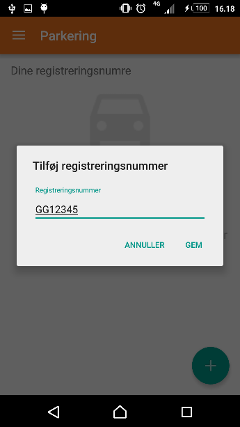 Parkering Parkering tillader brugere af appen at registrere deres køretøjs registreringsnummer elektronisk, så de slipper for at skulle holde styr på parkeringstilladelser.