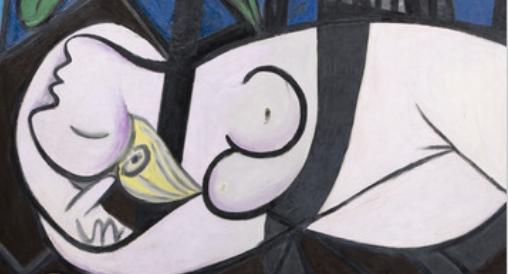 Picasso: Udsnit af "Nude, green leaves and bust", 1932 Folkeuniversitetets kursusprogram med udførlig