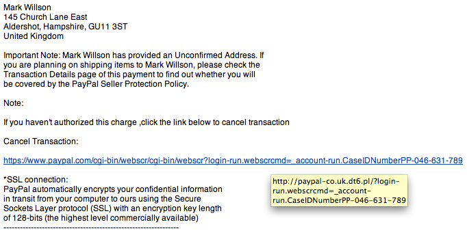 Phishing - Receipt for Your Payment to mark561@bt.