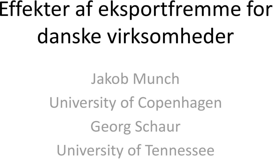 Munch University of Copenhagen