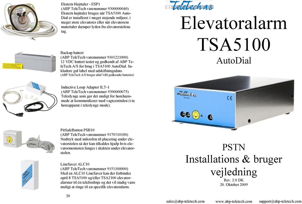 Elevatoralarm TSA5100 AutoDial - PDF Gratis download