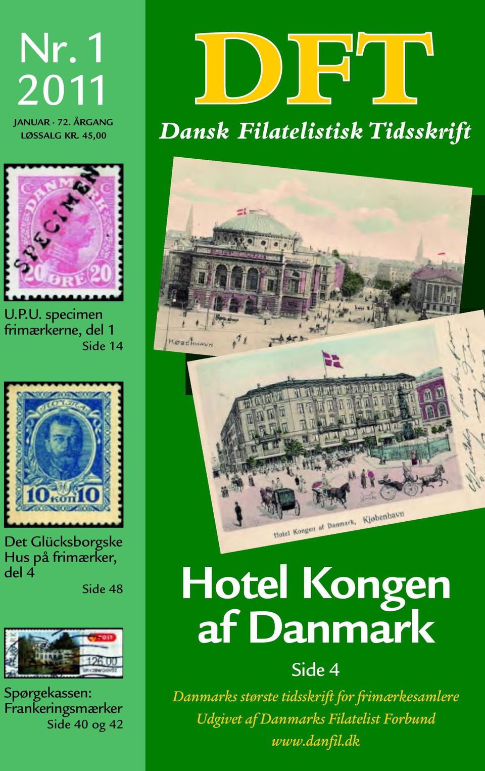 P.U. specimen frimærkerne, del 1 Side 14 Det Glücksborgske Hus på frimærker,