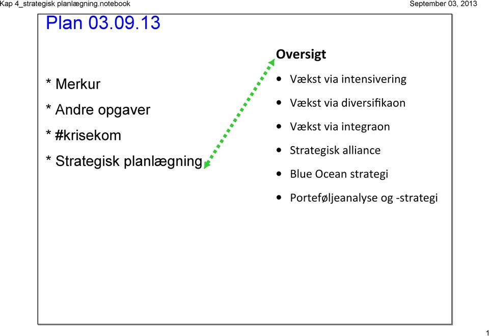 Plan Oversigt. * Merkur * Andre opgaver * #krisekom * Strategisk  planlægning - PDF Gratis download