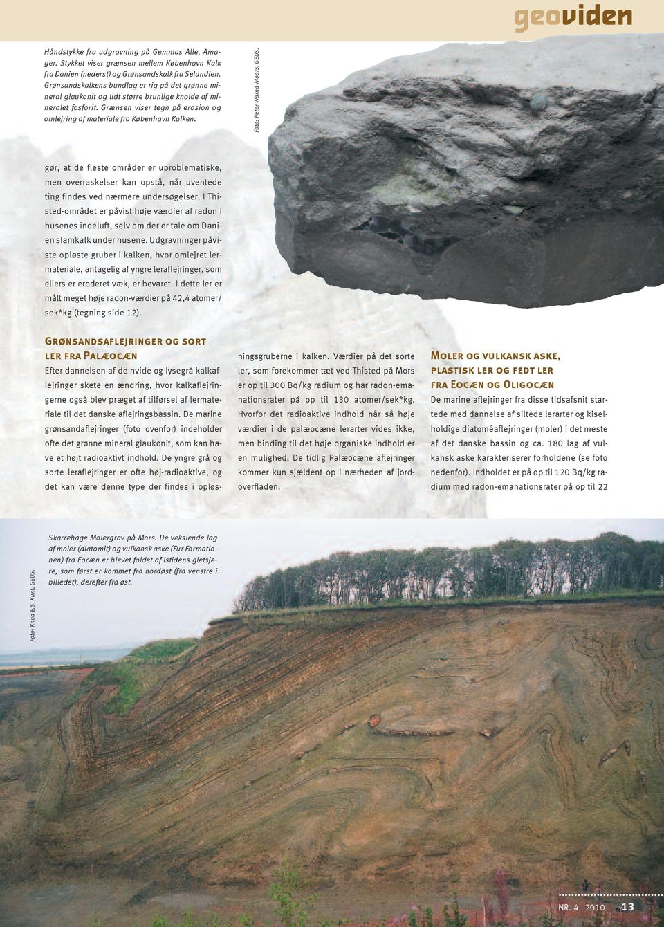 Sort glimmerler i klinten ved Skansebakken, Brejning ved Vejle, Østjylland. Det sorte glimmerler med et højt organisk indhold er fra Vejle Fjord Formationen fra grænsen mellem Oligocæn og Miocæn.