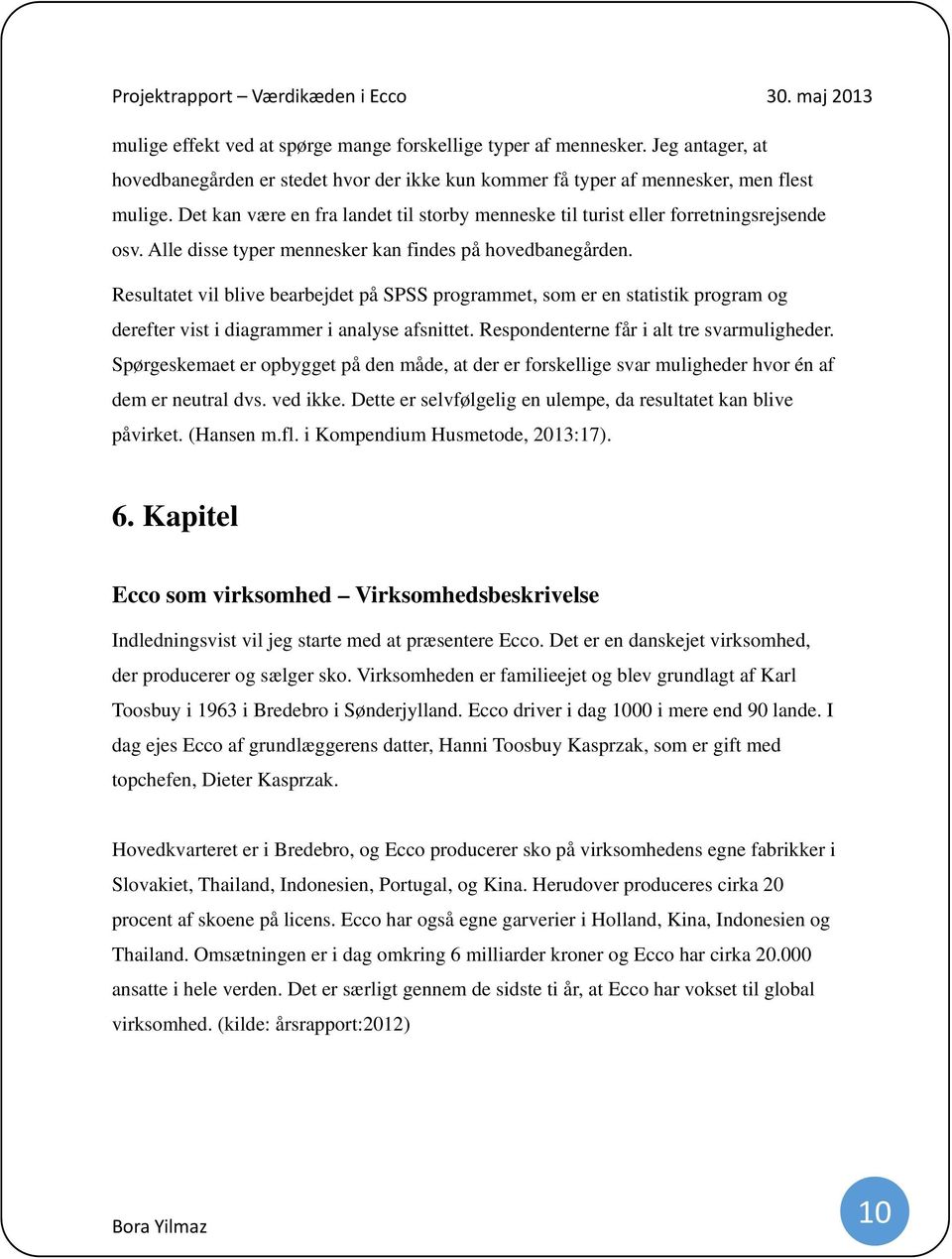 Vågn op tælle blanding Projektrapport om Værdikæden i Ecco - PDF Gratis download