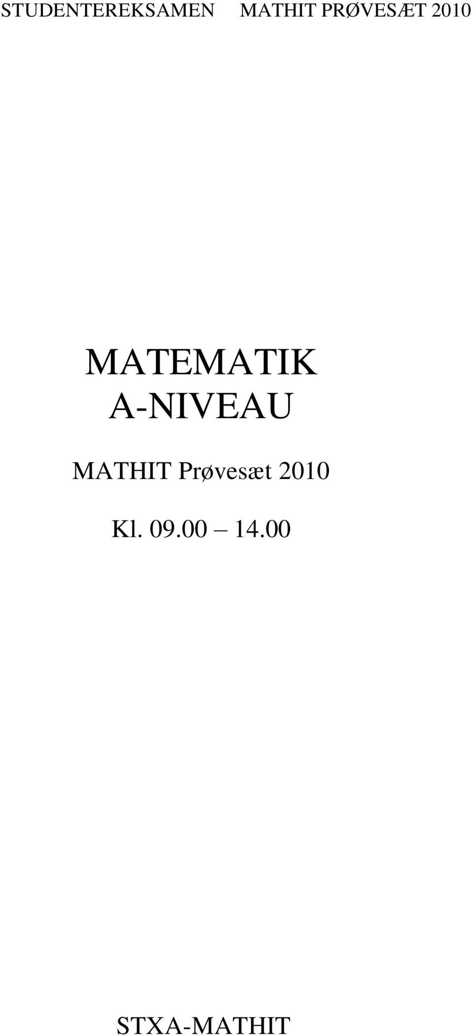 MATEMATIK A-NIVEAU MATHIT