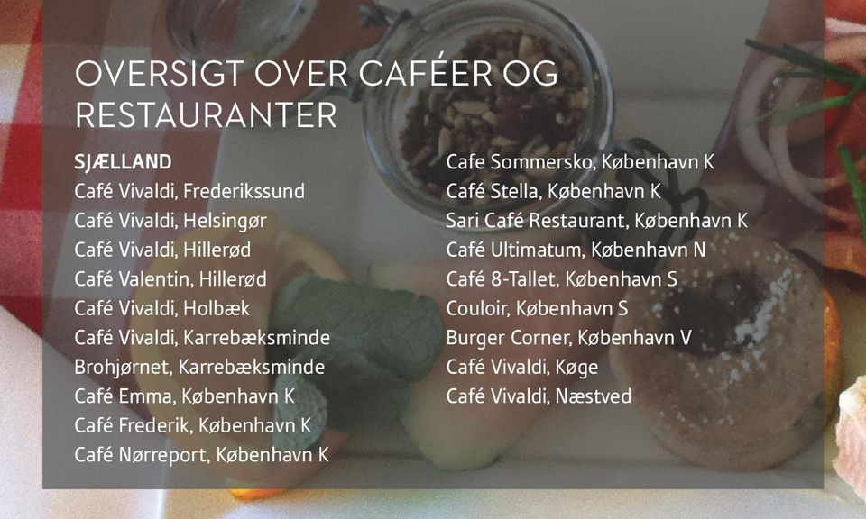 Frederik, København K Café Nørreport, København K Cafe Sommersko, København K Café Stella, København K Sari Café Restaurant,