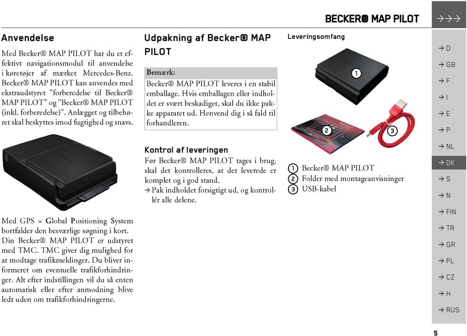 Becker MAP PILOT Betjeningsvejledning - PDF Free Download