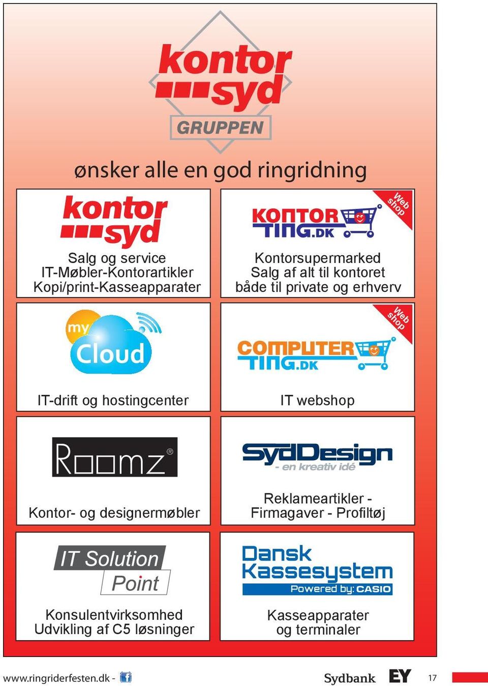 IT-drift og hostingcenter IT webshop Kontor- og designermøbler Reklameartikler - Firmagaver -