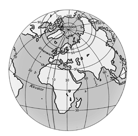 For at vi skal kunne orientere os på et verdenskort, er der lagt et net af længde- og breddegrader over jordkloden. A Find Danmark på jordkloden.