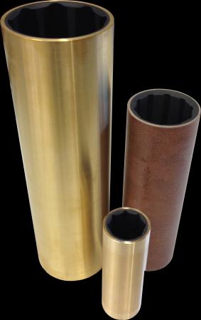 Gummilejer Stort standard lagerprogram både i mm og tommer. Lagervare er i nitrilgummi med bronzekappe. Nylon- og Thordonlejer fremstilles efter opgave.