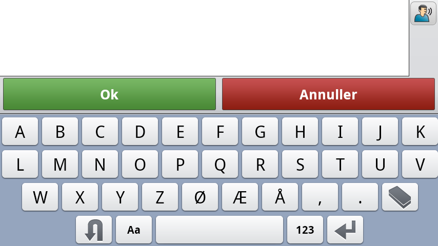 Handi Tastatur Ny indstilling: Muligt at have ABC-ordning på