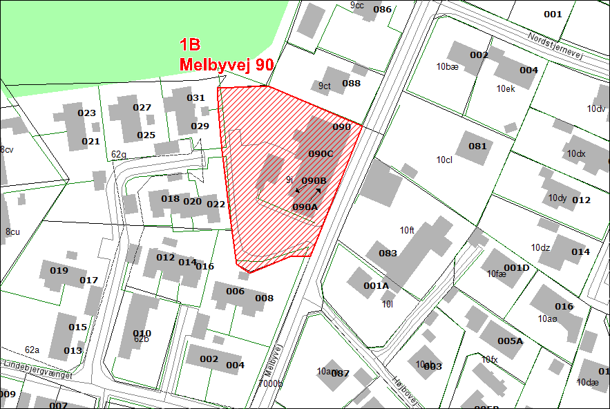 1.B Melbyvej 90 Krav m.m. Behov/beskrivelse Skal være/er klar Lokalplan Lokalplan 01.36 er godkendt. Byggestart (1.