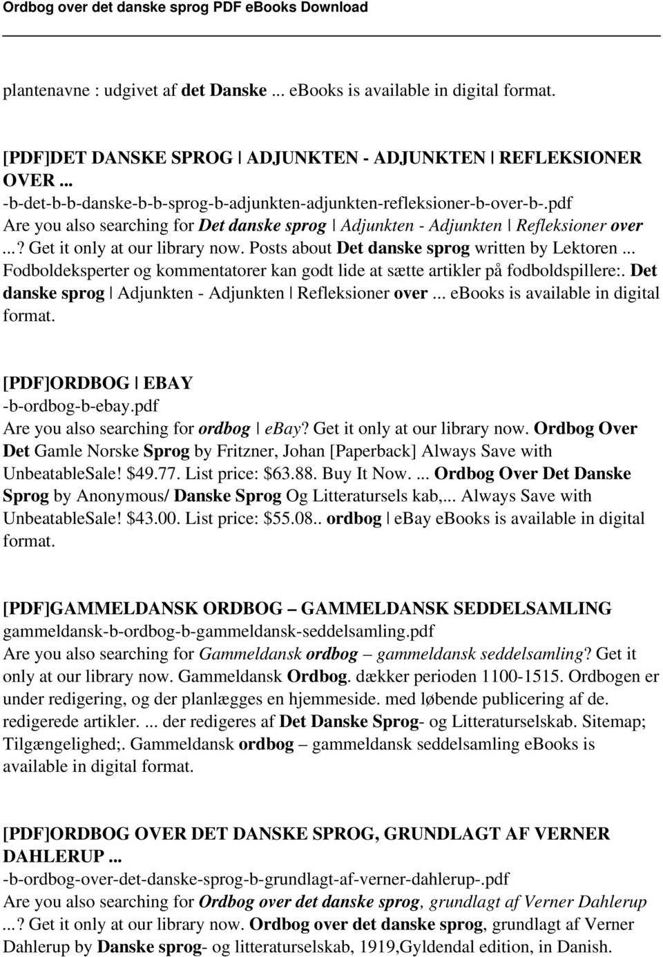 Ordbog over det danske sprog PDF - PDF Free Download