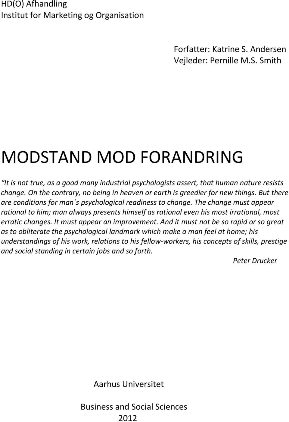 MODSTAND MOD FORANDRING - PDF Gratis download