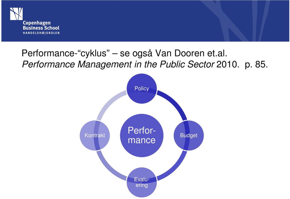 Performance Management in the Public