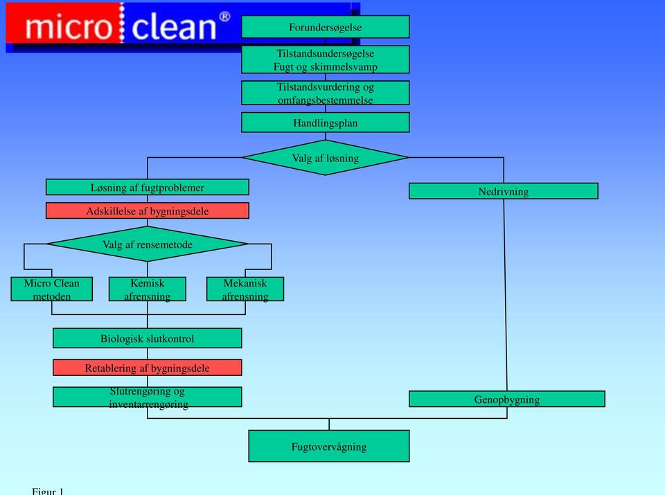 bygningsdele Nedrivning Valg af rensemetode Micro Clean metoden Kemisk afrensning Mekanisk