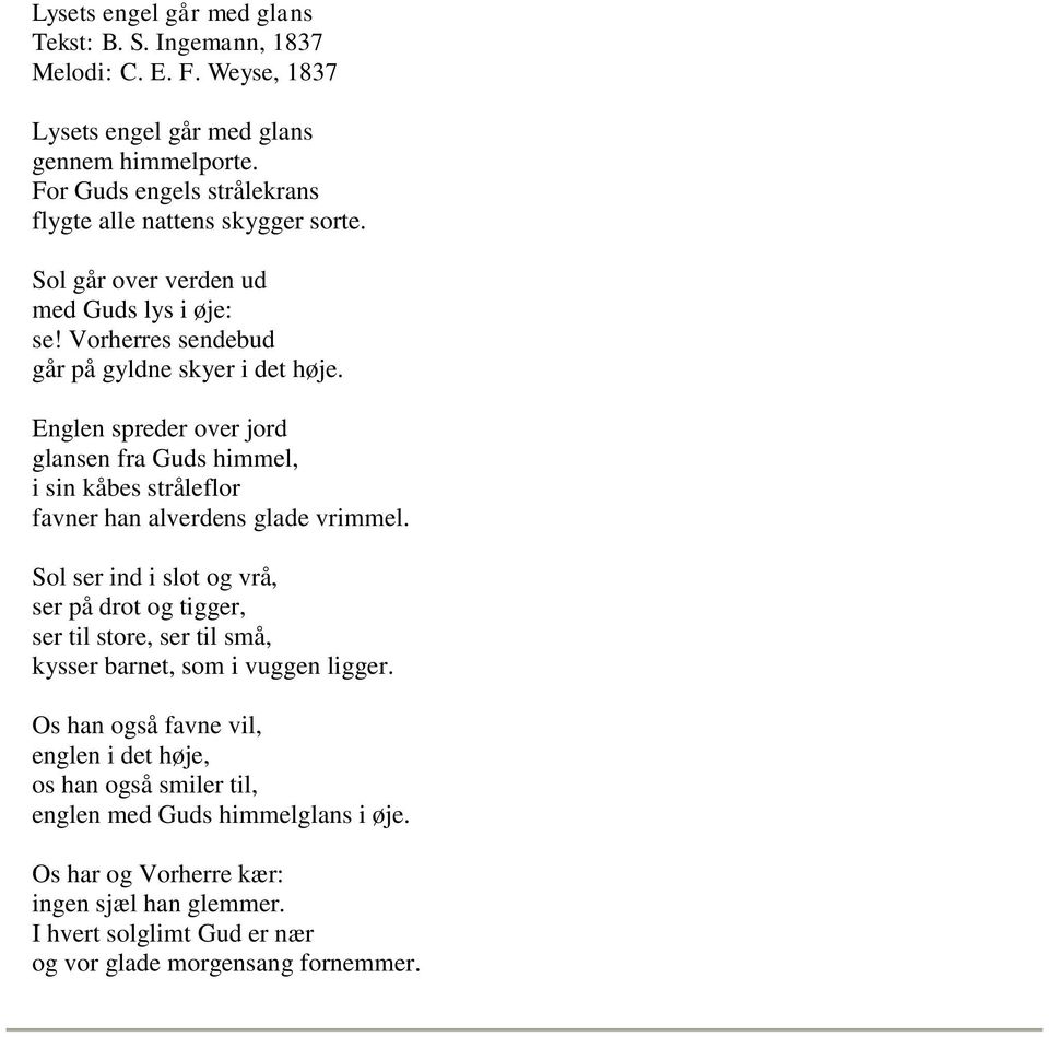 Se, nu stiger solen af havets skød Tekst: Jakob Knudsen, 1891 Melodi: Lars  Nielsen - PDF Free Download