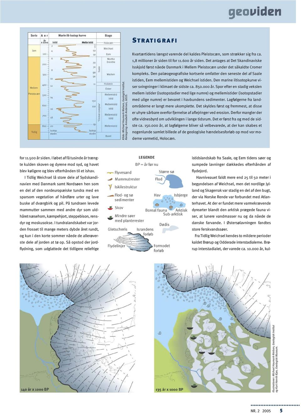Den palæogeografiske kortserie omfatter den seneste del af Saale istiden, Eem mellemistiden og Weichsel istiden. Den marine iltisotopkurve viser svingninger i klimaet de sidste ca. 850.000 år.