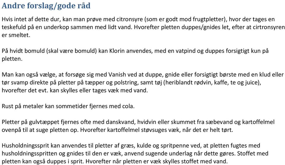 Mormors pletfjerner rå d - PDF Gratis download