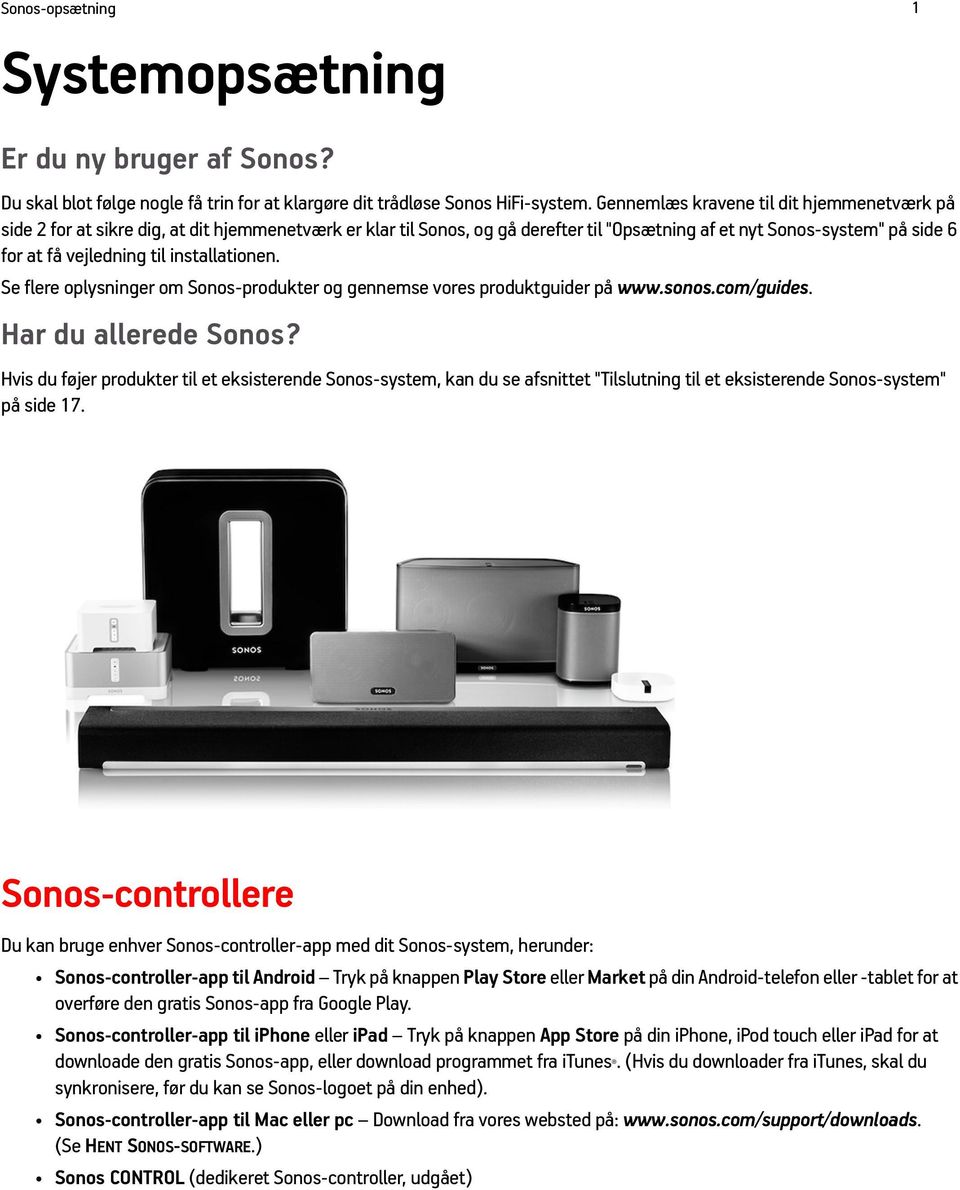 Sonos. Opsætningsvejledning - PDF Free Download