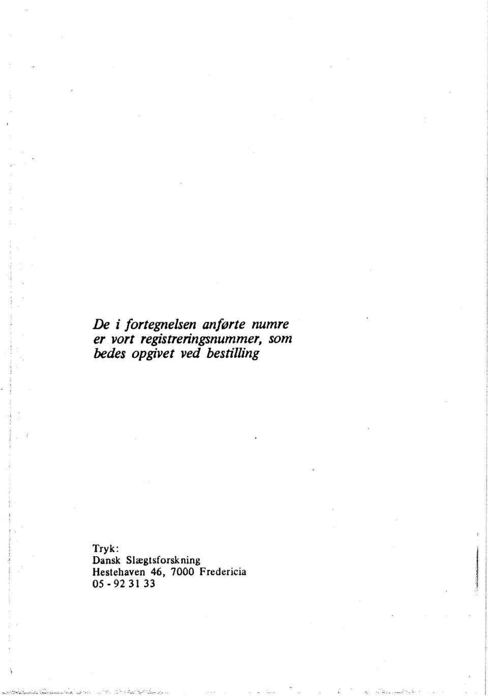 FORTEGNELS E. over SLÆGTSBØGE R. udgivet af. SLÆGTSFORSKNING i - PDF Free Download