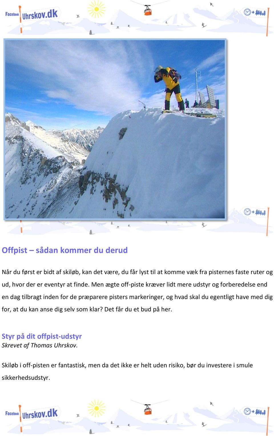 På ski med Uhrskov. Gode råd og indspark til din næste skiferie - PDF Free  Download