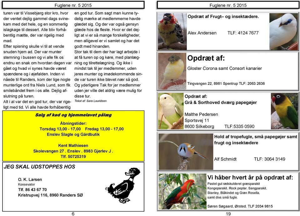 Fuglene Medlemsblad for Randers fugleforening - PDF Gratis download