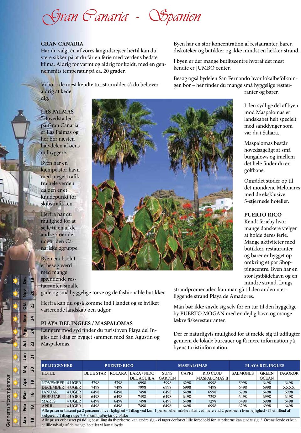 Vi bor i de mest kendte turistområder så du behøver aldrig at kede dig. LAS PALMAS Hovedstaden på Gran Canaria er Las Palmas og her bor næsten halvdelen af øens indbyggere.