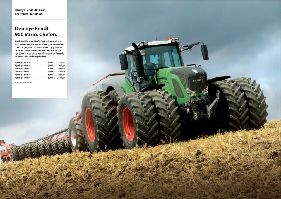 Med effektfuld kvalitet er den nye 900 Vario en virkelig udfordrer til en førende position i din landbrugsbedrift.