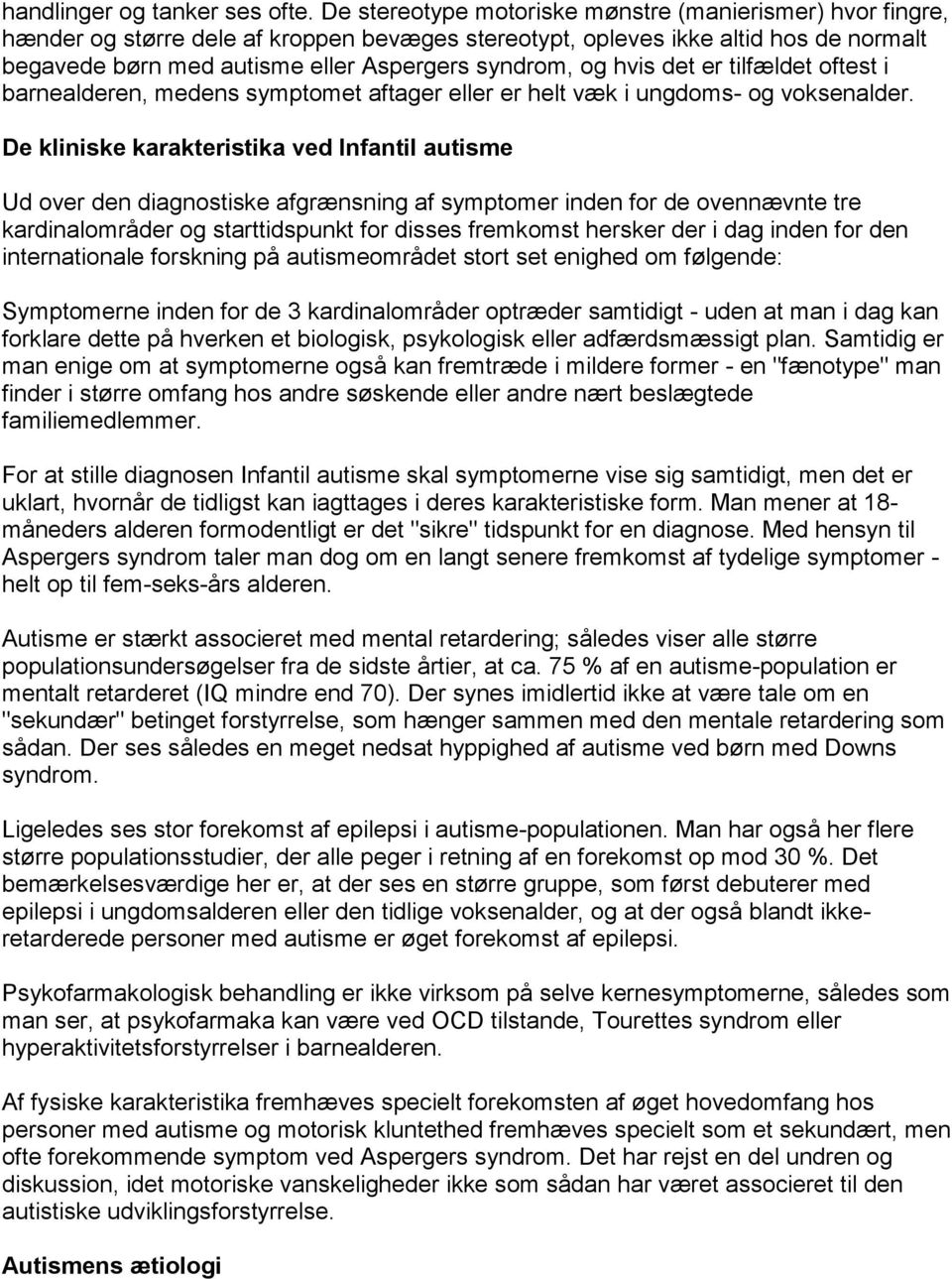 afgrænsning mellem autisme Aspergers syndrom set i voksenpsykiatrisk lys - PDF Free Download