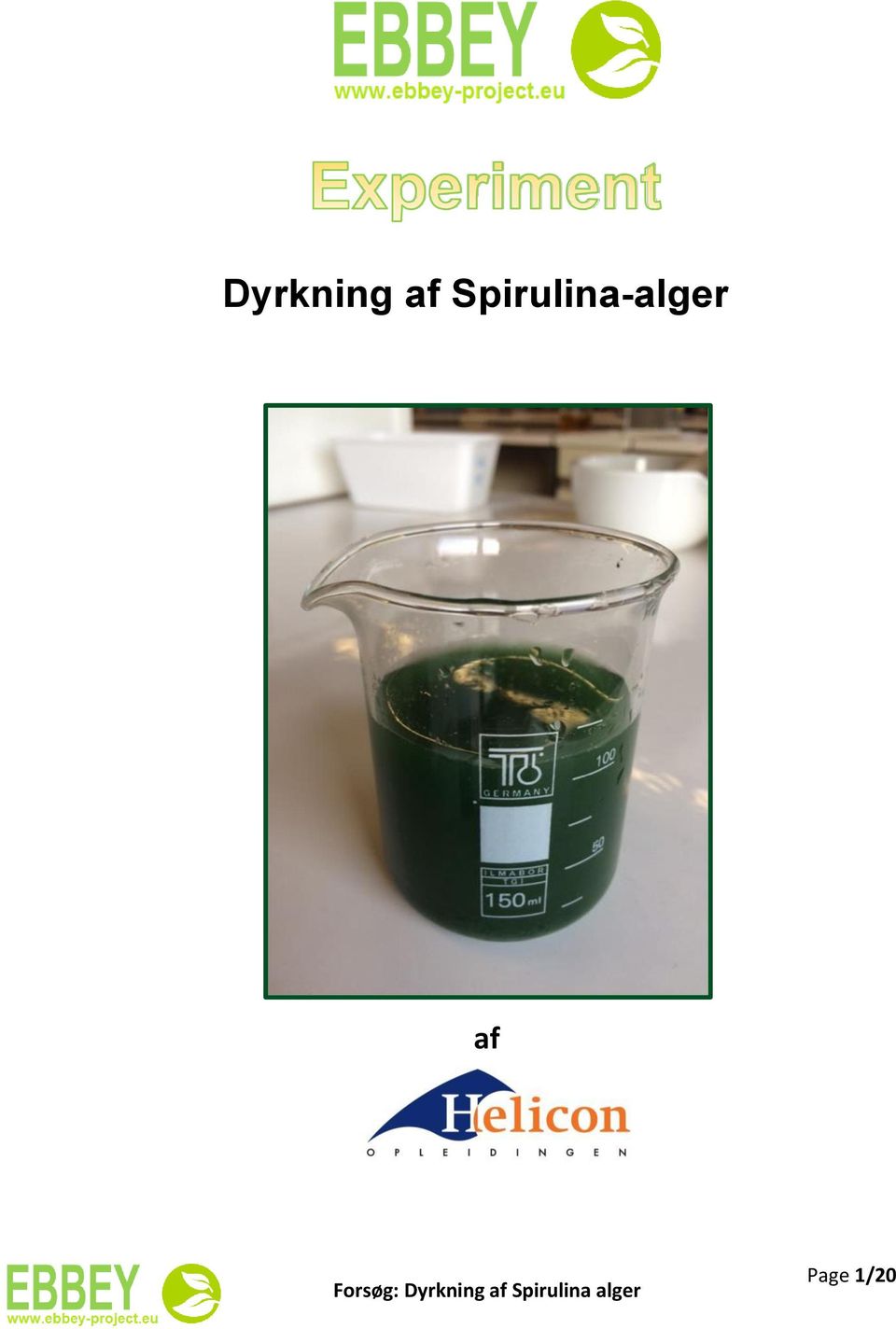 Dyrkning af Spirulina-alger - PDF Free Download