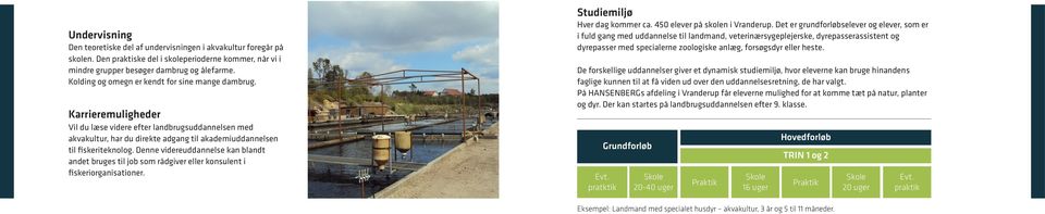 Denne videreuddannelse kan blandt andet bruges til job som rådgiver eller konsulent i fiskeriorganisationer. Studiemiljø Hver dag kommer ca. 450 elever på skolen i Vranderup.