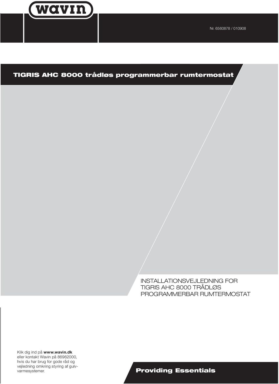 TIGRIS AHC 8000 trådløs programmerbar rumtermostat - PDF Gratis download