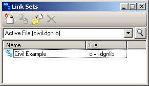 Link Sets Link Sets Hvor lagres Link Sets? Link sets oprettes for det meste i DGNLIB filer. I dette eksempel ligger Civil Example i projektets civil.