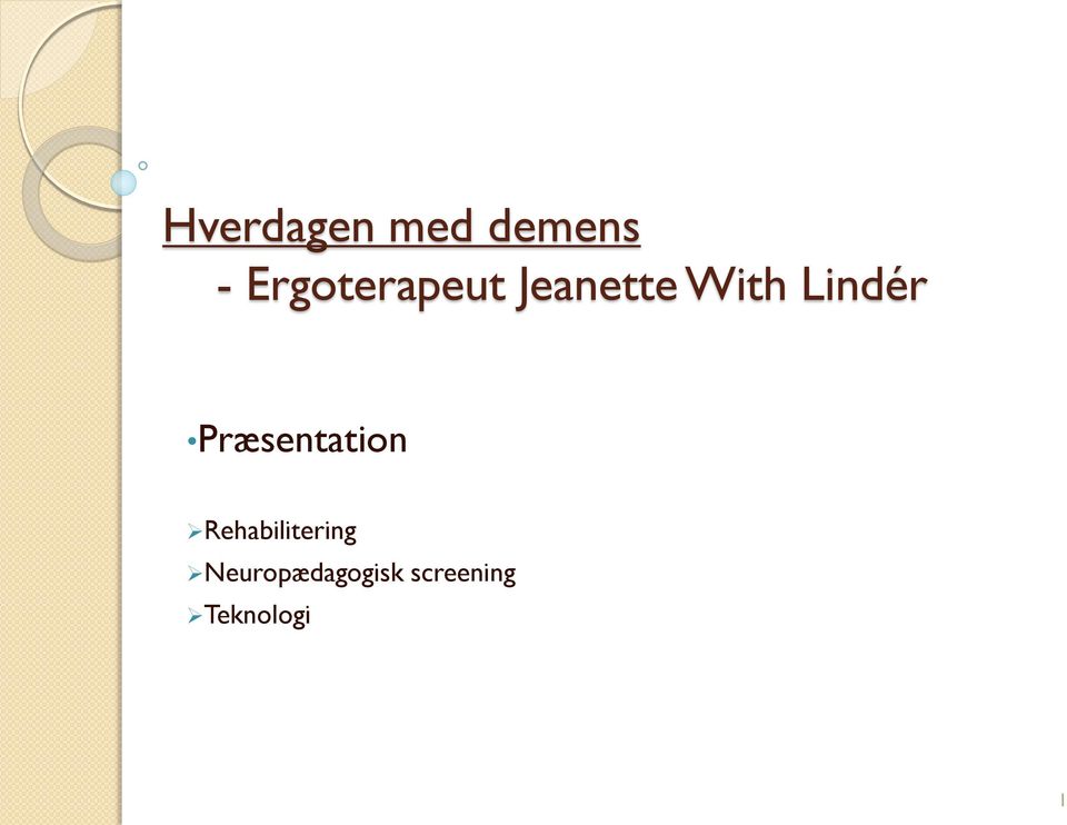 Lindér Præsentation