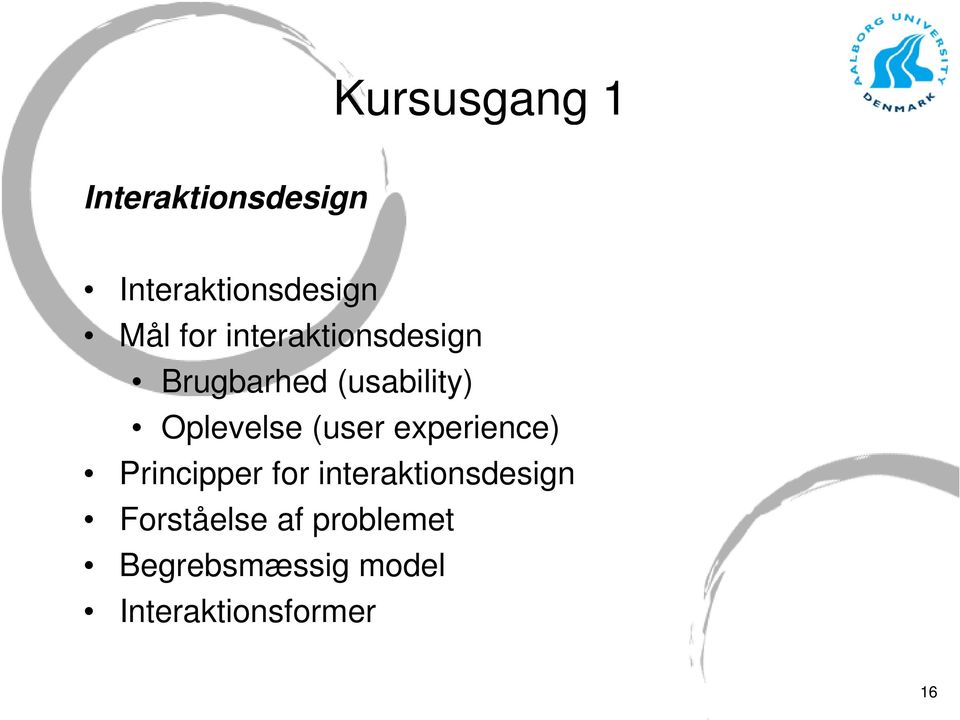 (user experience) Principper for interaktionsdesign