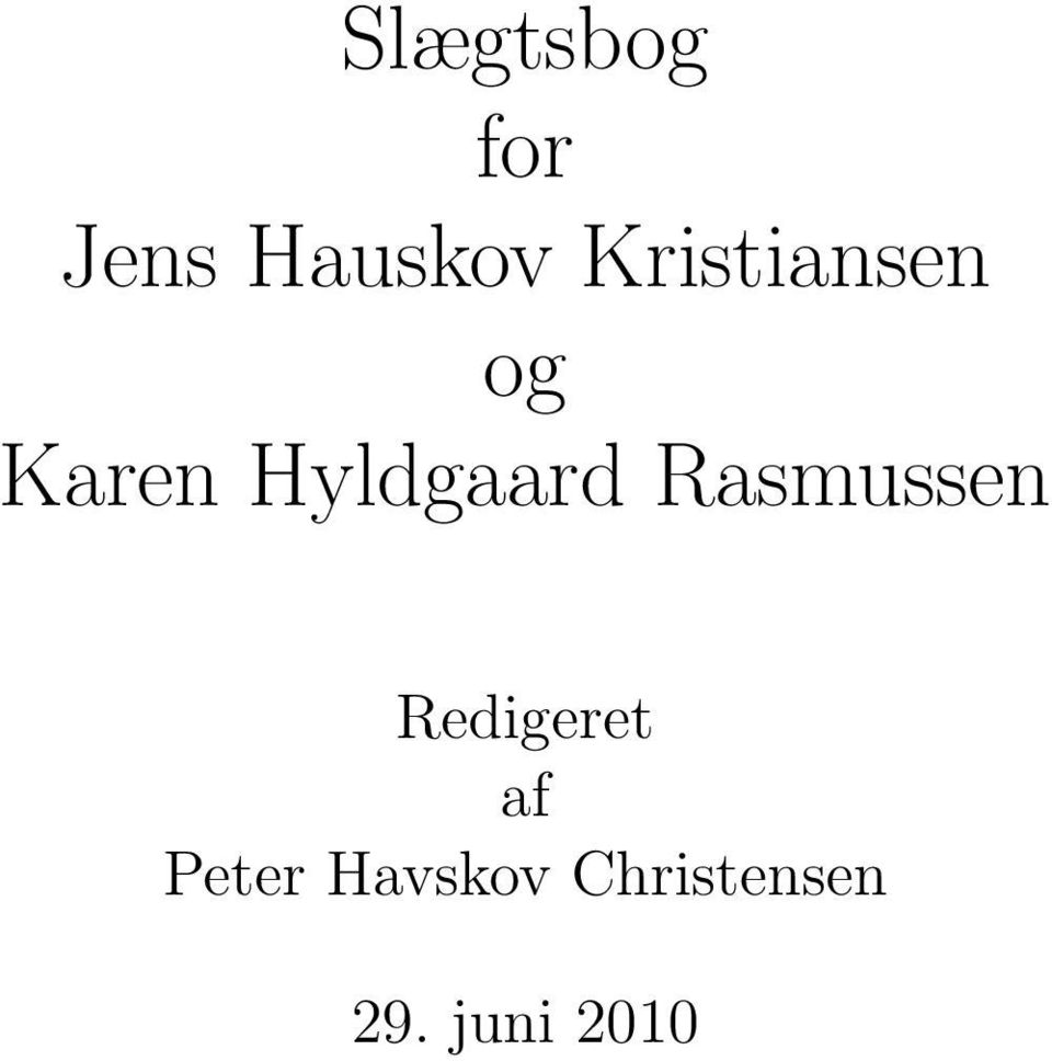 Hyldgaard Rasmussen Redigeret