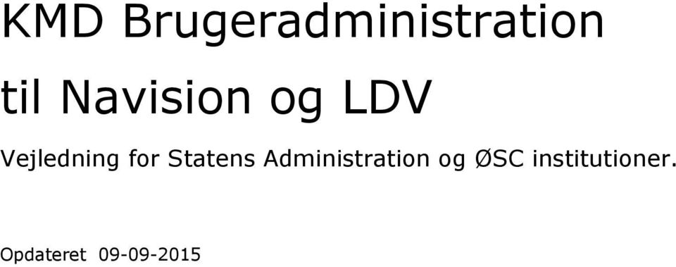 Statens Administration og ØSC