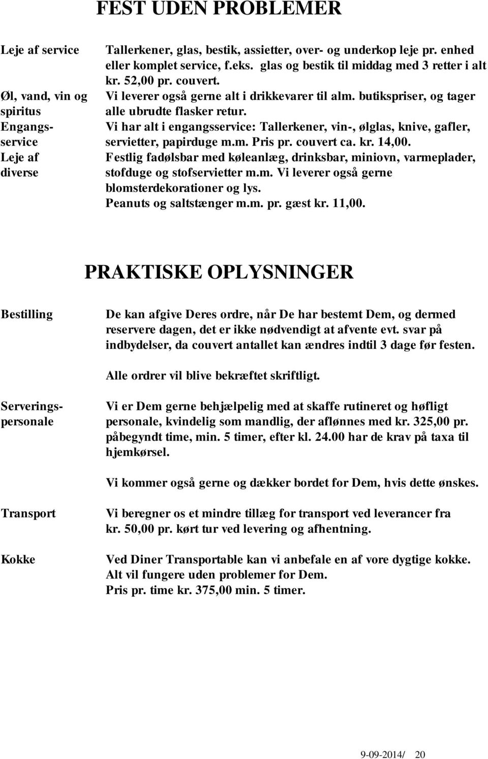 Lyngby Hovedgade 78 DK-2800 Kgs. Lyngby MENU- & VINKORT UD AF HUSET DINER &  PARTY SERVICE ALT FRA A Z - PDF Gratis download