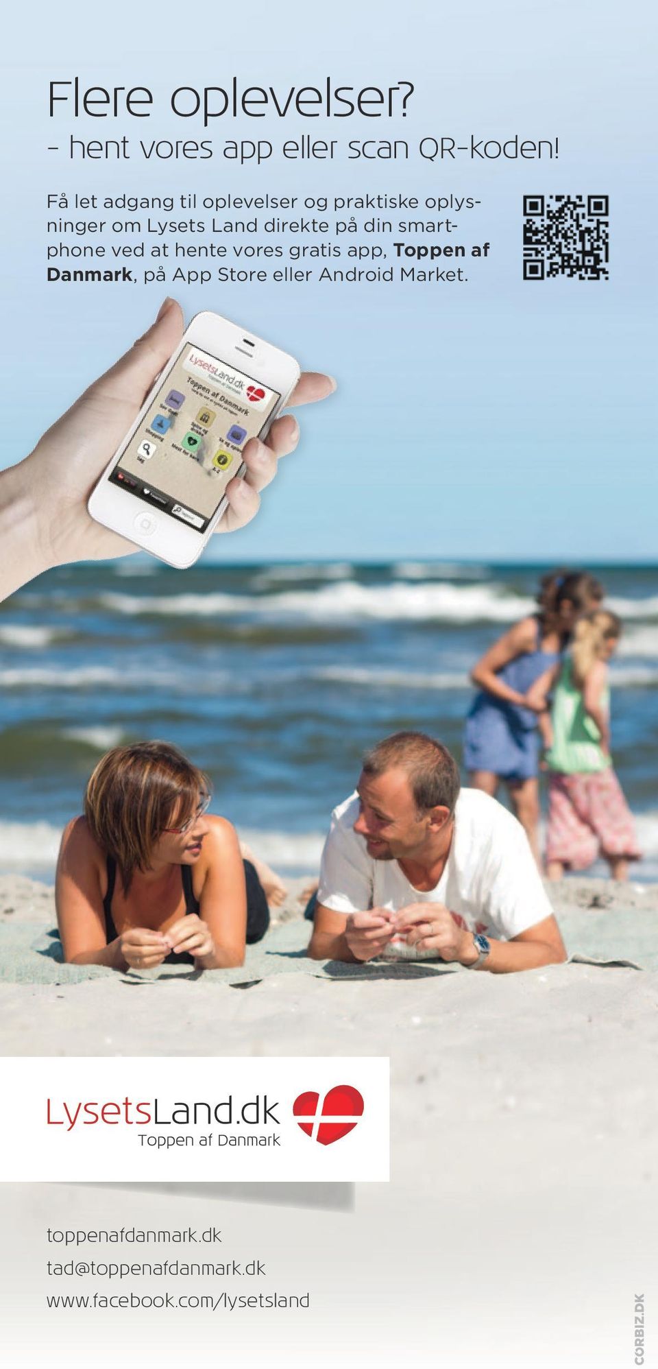 på din smartphone ved at hente vores gratis app, Toppen af Danmark, på App